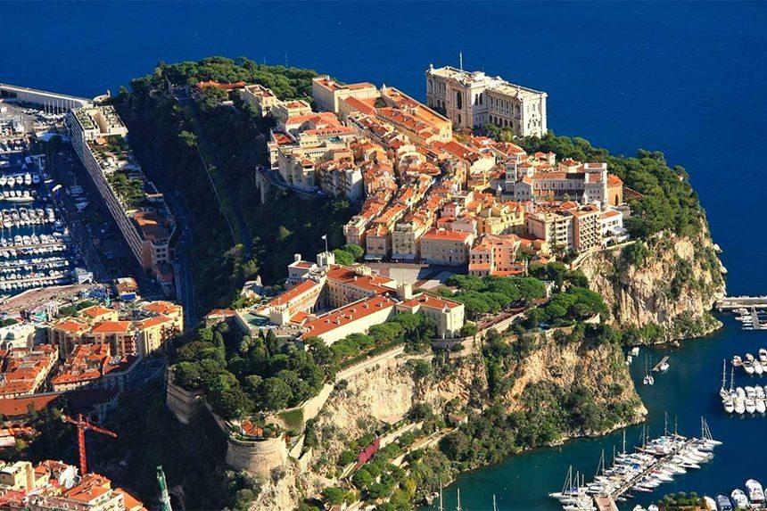 The Rock of Monaco with the Royal Palace in the foreground