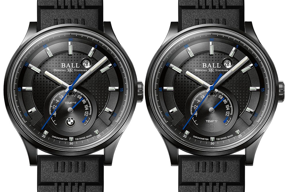 Ball For BMW TMT Chronometer watch options with and without the BMW logo on the dial.