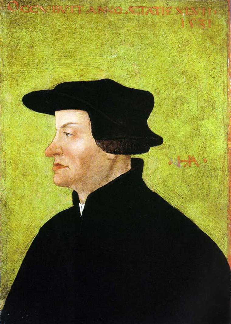 Huldrych Zwingli (1484-1531), leader of the Reformation in Switzerland