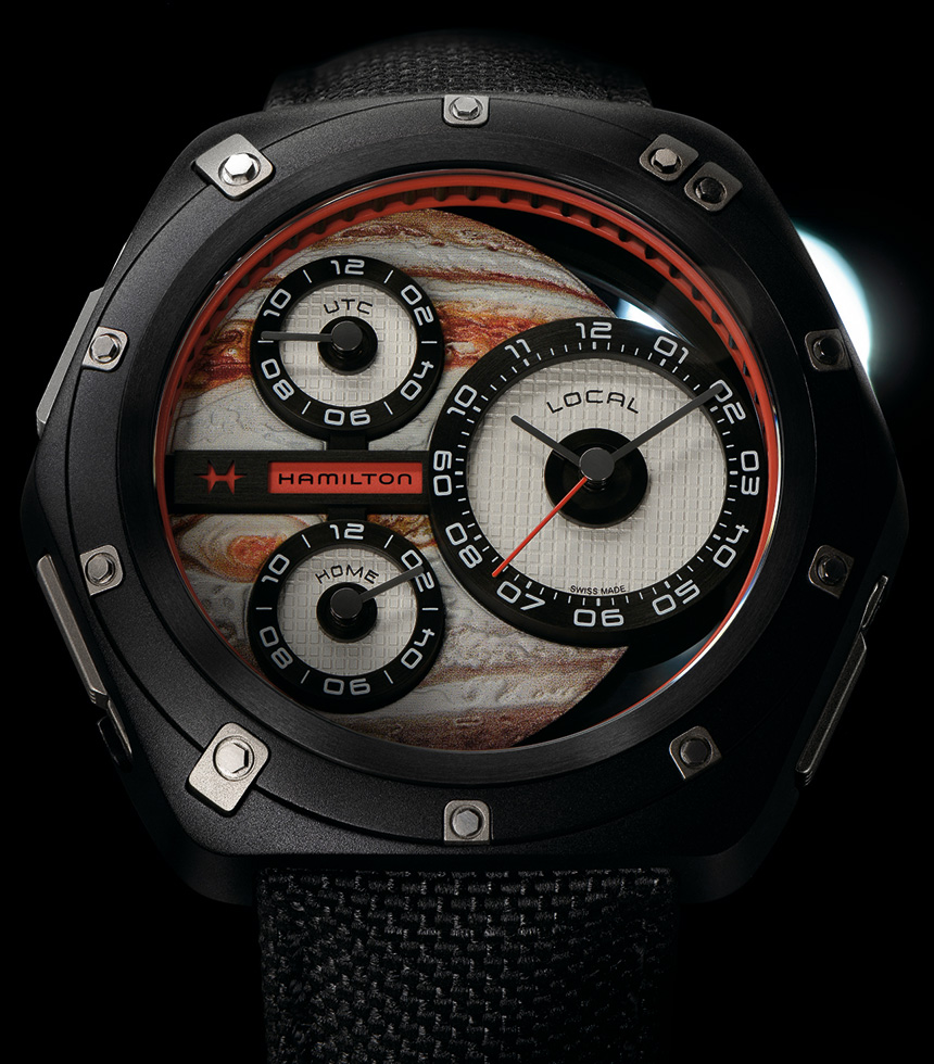 Hamilton ODC X-03 watch face resembles planets and satellites