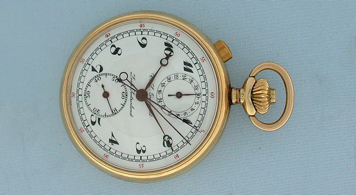 C.L. Guinand rattrapante chronograph pocket watch