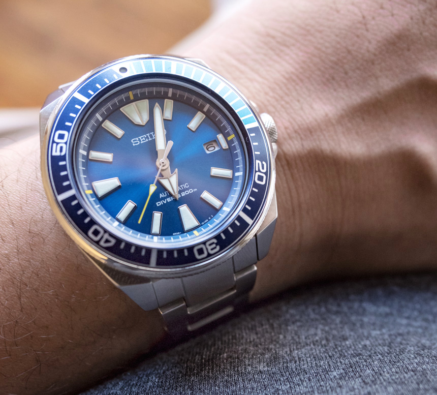 Seiko Prospex Blue Lagoon Samurai SRPB09 Limited Edition Watch Review |  aBlogtoWatch