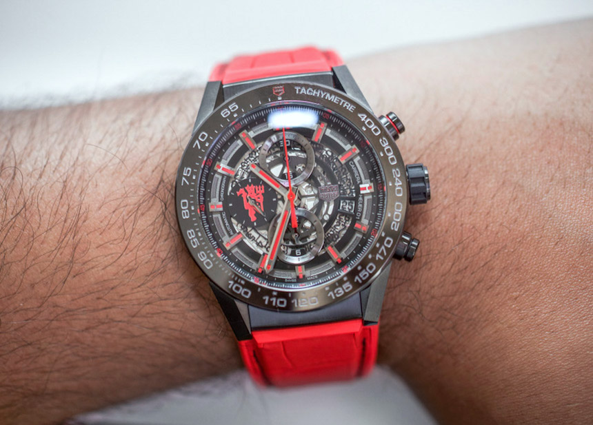 Arrowhead afbalanceret Lyn TAG Heuer Carrera Heuer 01 Manchester United Red Devil Watch Hands-On |  aBlogtoWatch