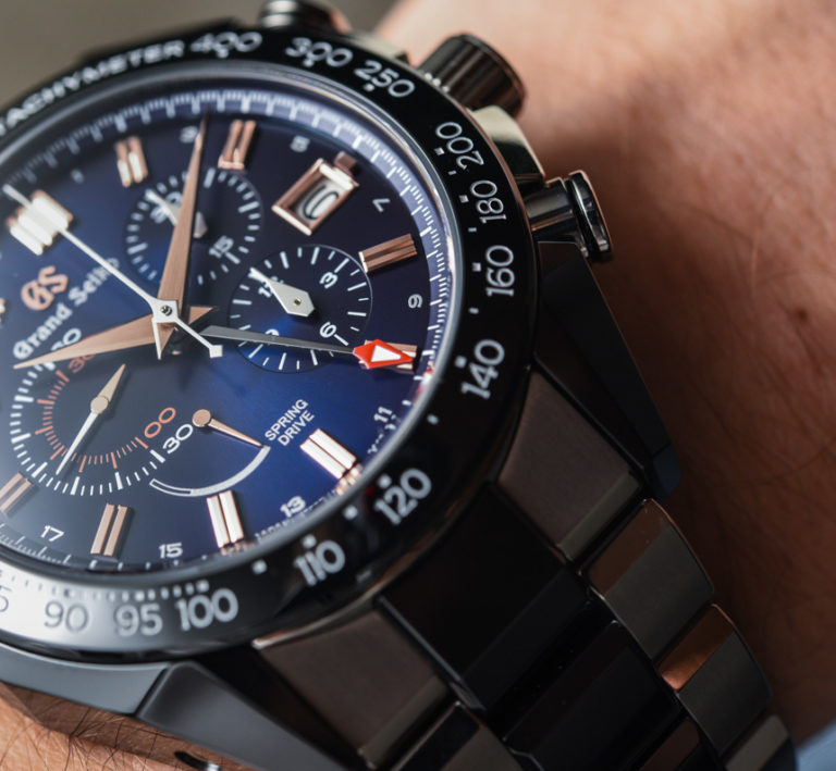 Grand Seiko Black Ceramic Spring Drive Chronograph GMT Watches Hands-On ...