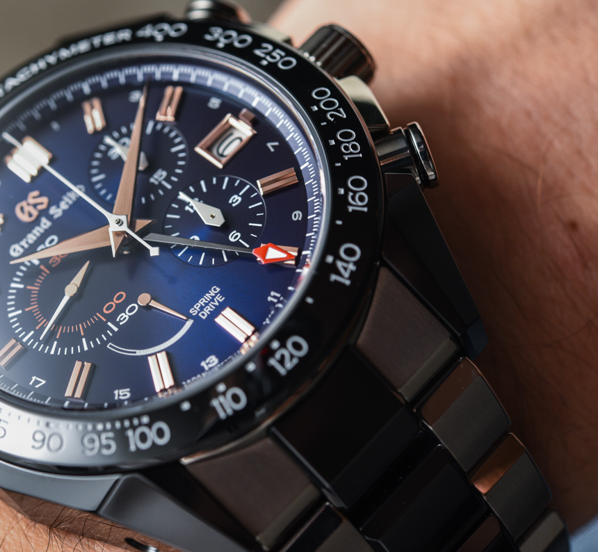 Grand Seiko Black Ceramic Spring Drive Chronograph GMT Watches Hands-On |  aBlogtoWatch