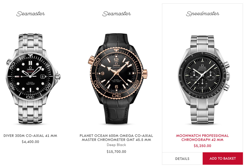 omega watch website