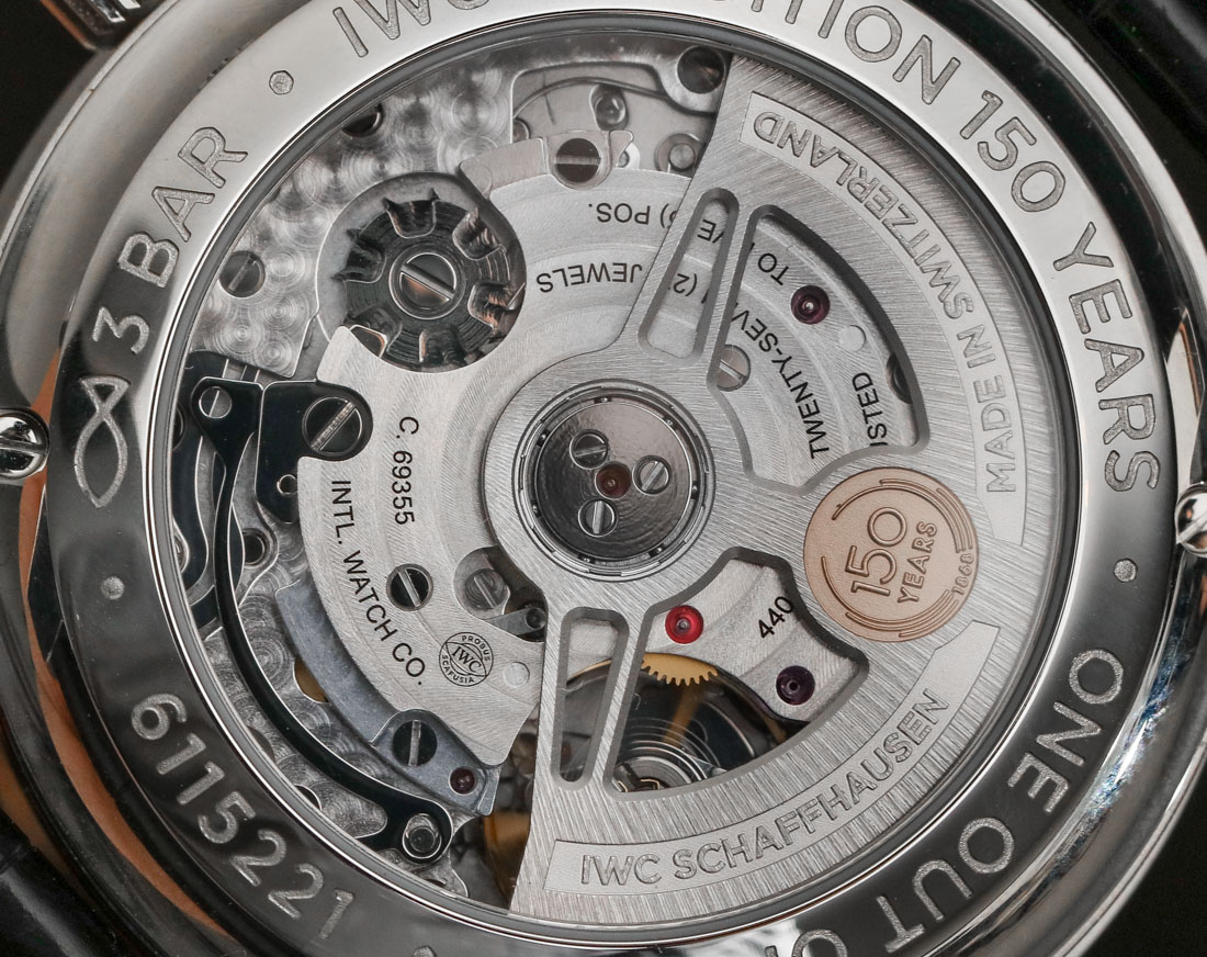 IWC Portugieser Chronograph Edition '150 Years' movement detail
