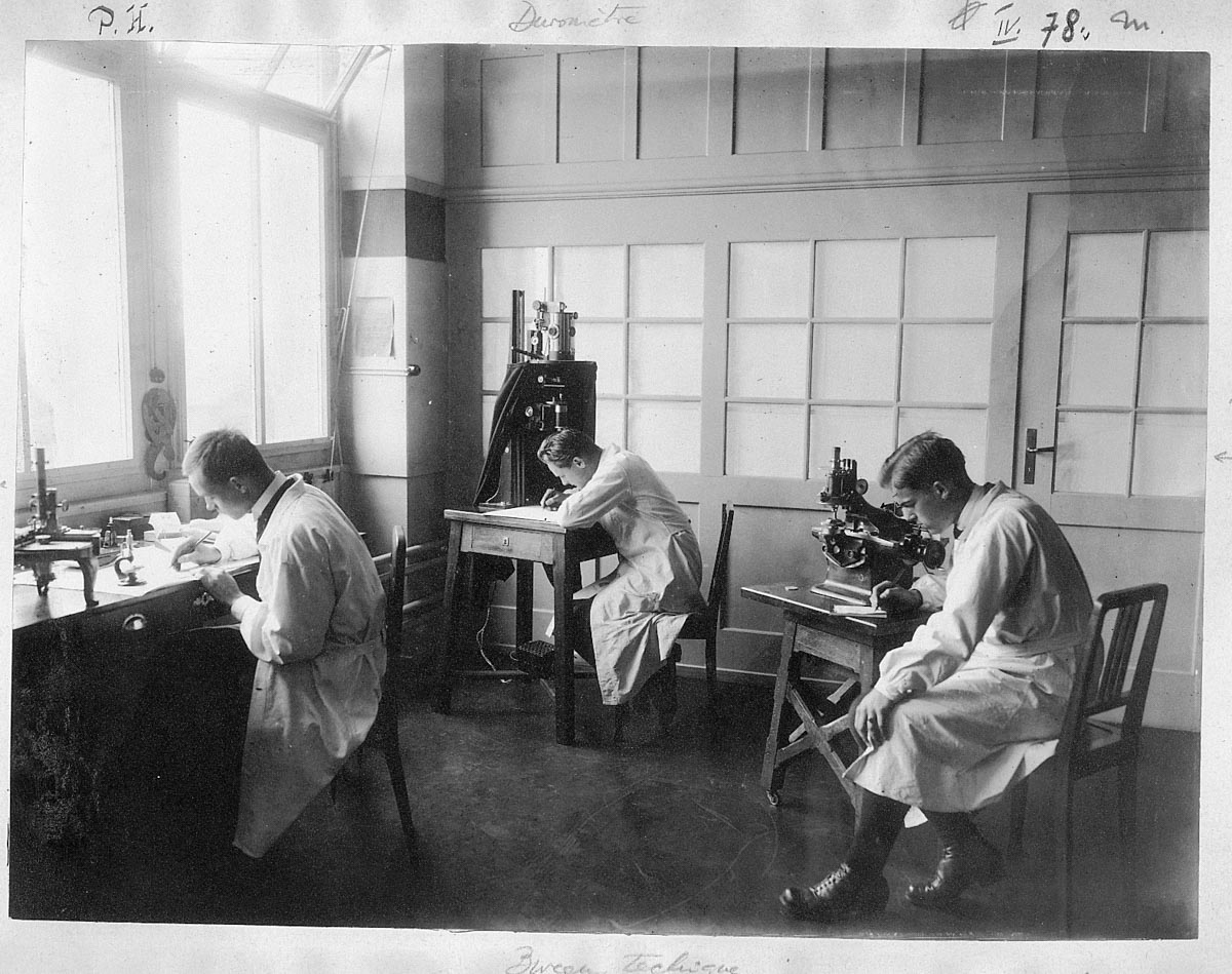 Watchmakers in Omega factory 1913