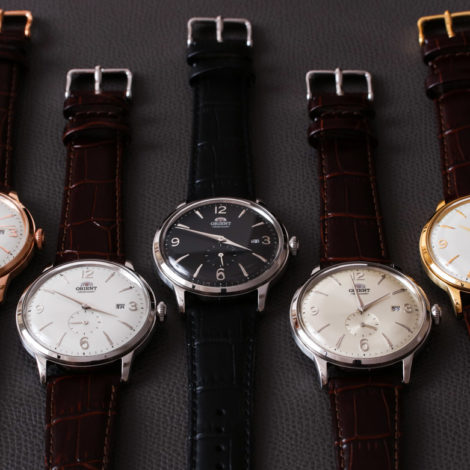 Orient Bambino Small Seconds group top view