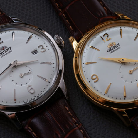 Orient Bambino Small Seconds steel and gold tone