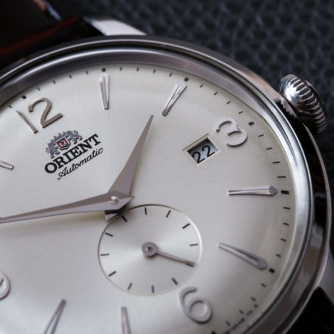 Orient Bambino Small Seconds dial detail
