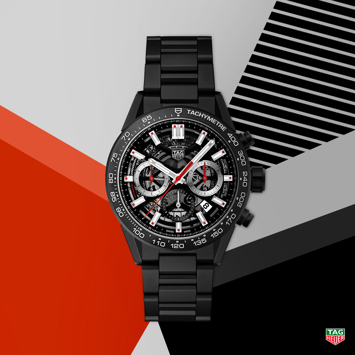 TAG Heuer Carrera Heuer 02 all black with bracelet