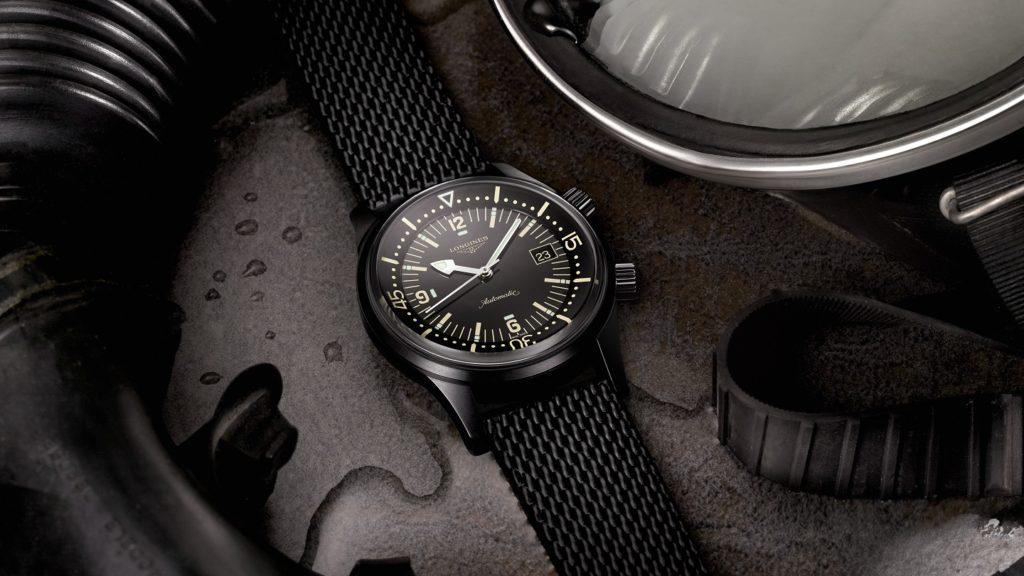 Longines' latest from Baselworld  Longines-Legend-Diver-Watch-Black-PVD-01-1024x576