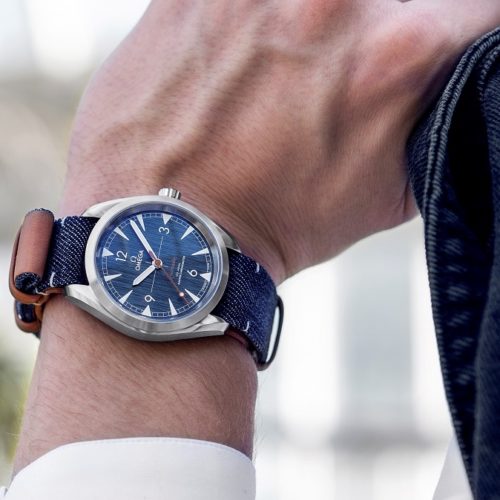 Omega Railmaster 'Denim' Co-Axial Master Chronometer Watch | aBlogtoWatch