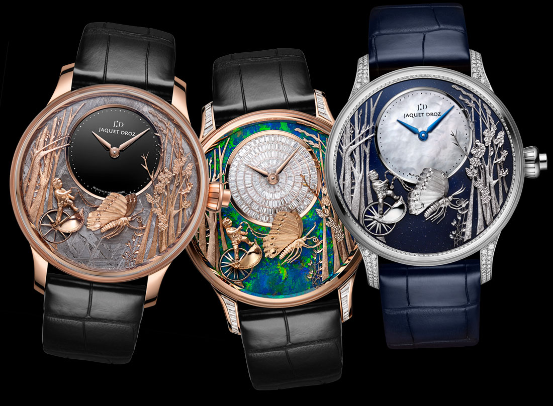 Jaquet Droz Loving Butterfly Automaton lineup 2018