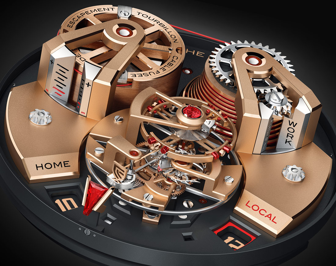Christophe Claret Angelico movement gold