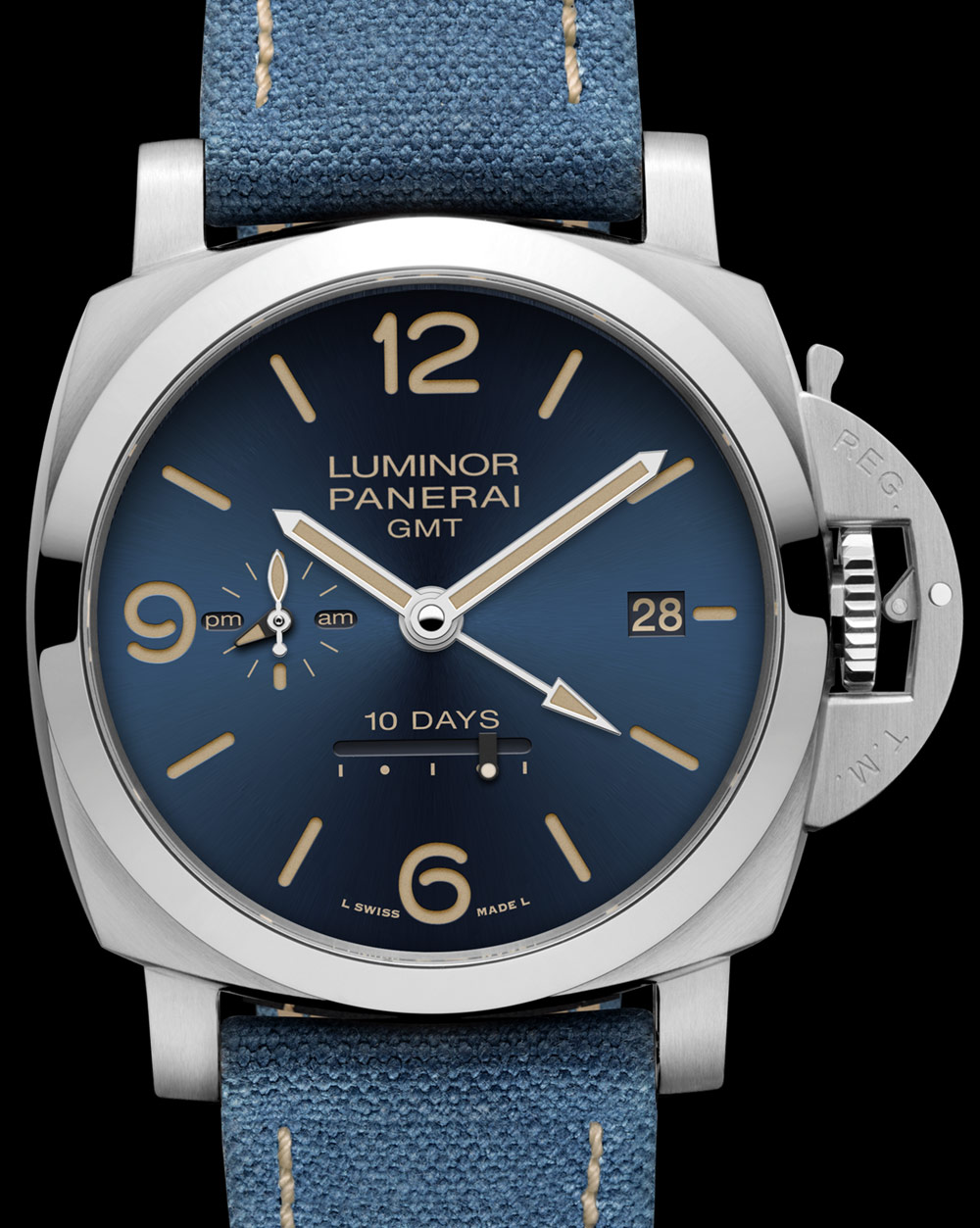 Panerai Luminor 1950 10 Days GMT Automatic Acciaio Design Miami PAM986 watch
