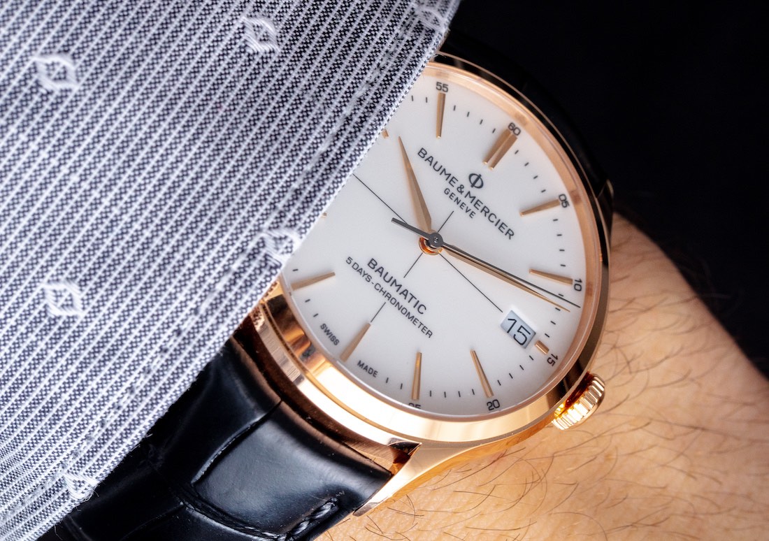 Baume and mercier clifton baumatic red gold