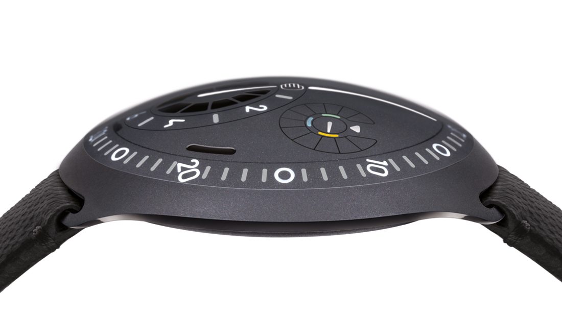 Ressence Type 2 Watch With e-Crown side