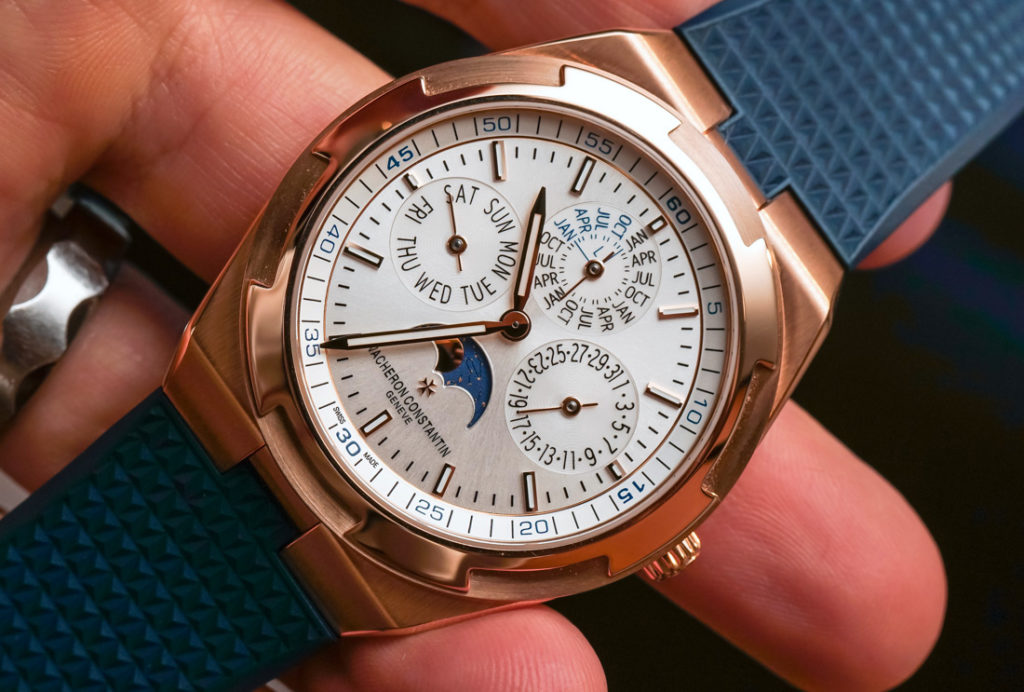 Vacheron Constantin Overseas Perpetual Calendar Ultra-Thin watch in hand