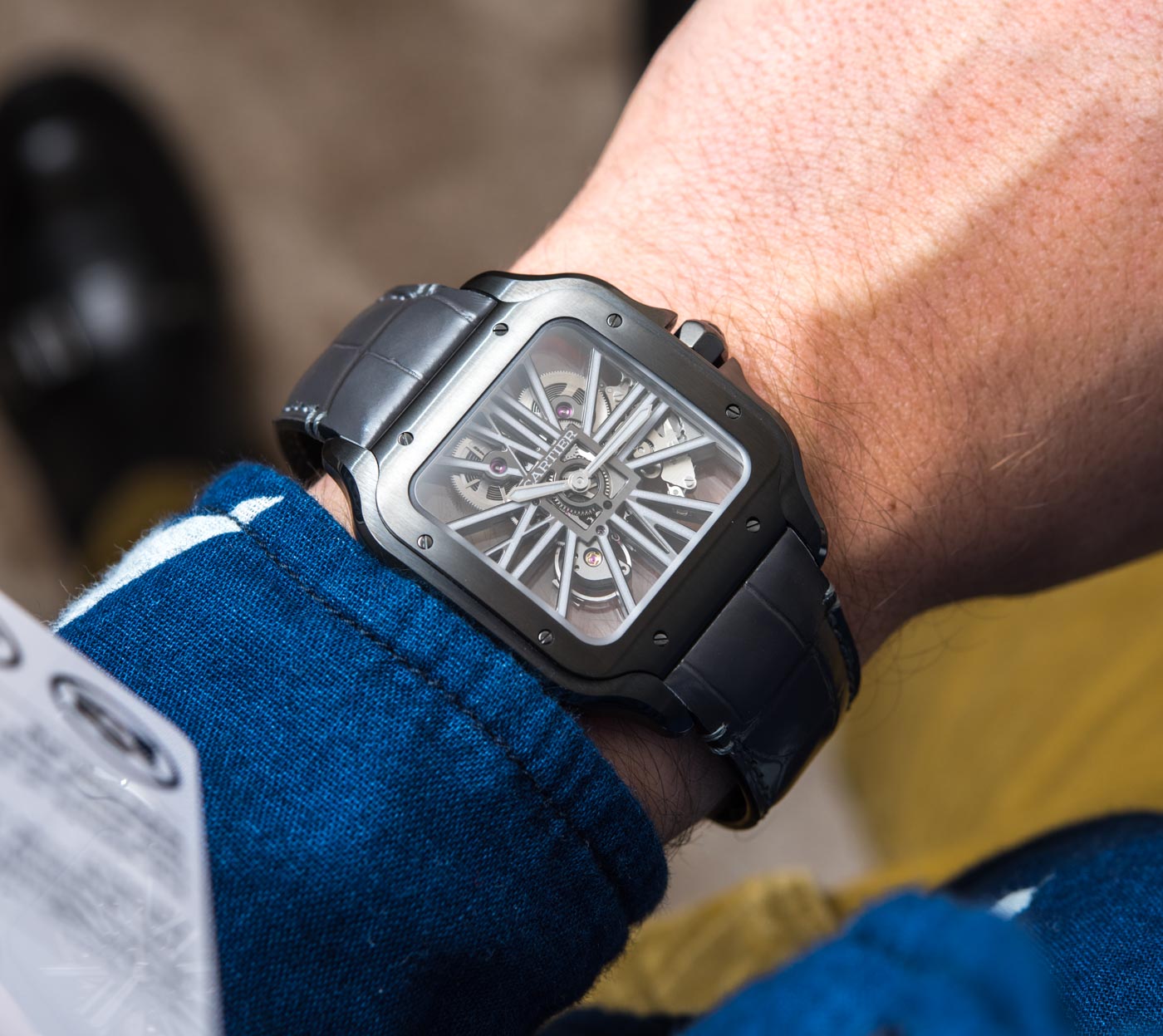 cartier santos titanium watch