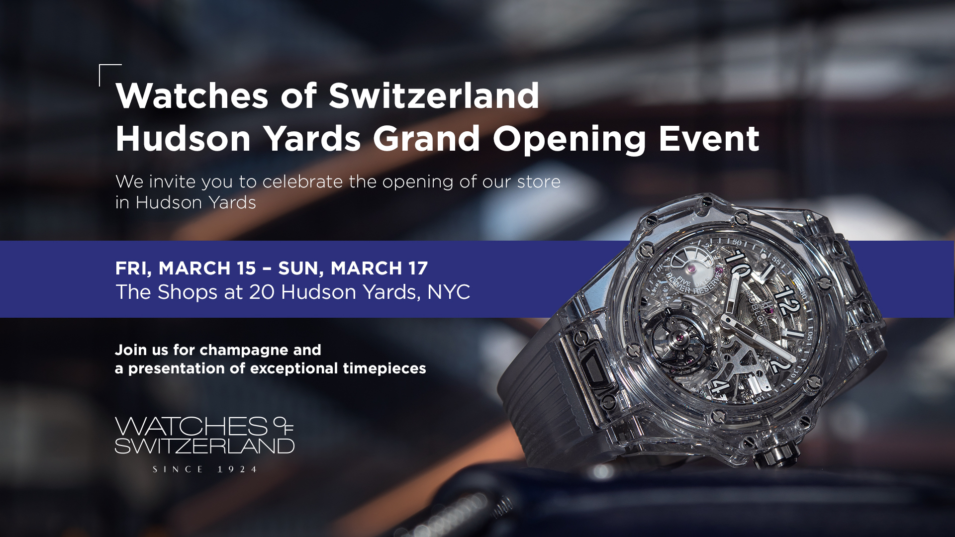INVITATION: Watches Of Switzerland Store Opening In The Shops At 20 Hudson Yards, NYC