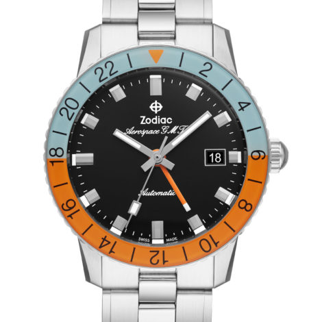 Zodiac-GMT-Watch-Orange-Blue-Bezel
