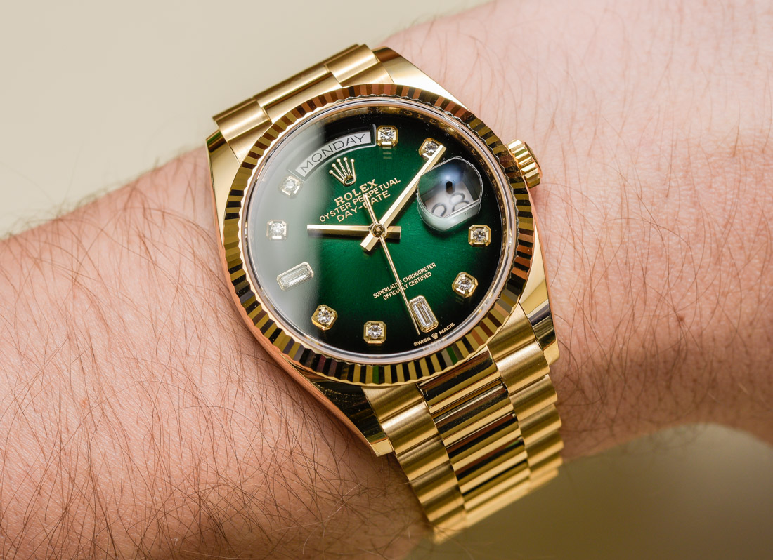 rolex day date 36 green dial