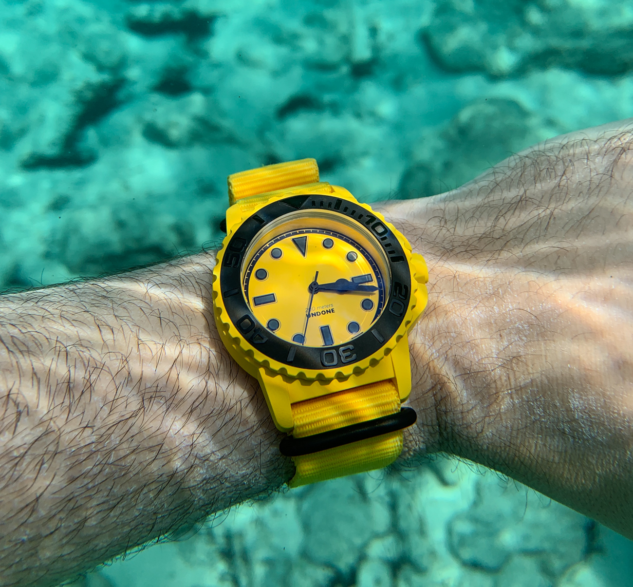 Last Chance To Buy UNDONE Aqua BLK + YLW Watch Designed By aBlogtoWatch