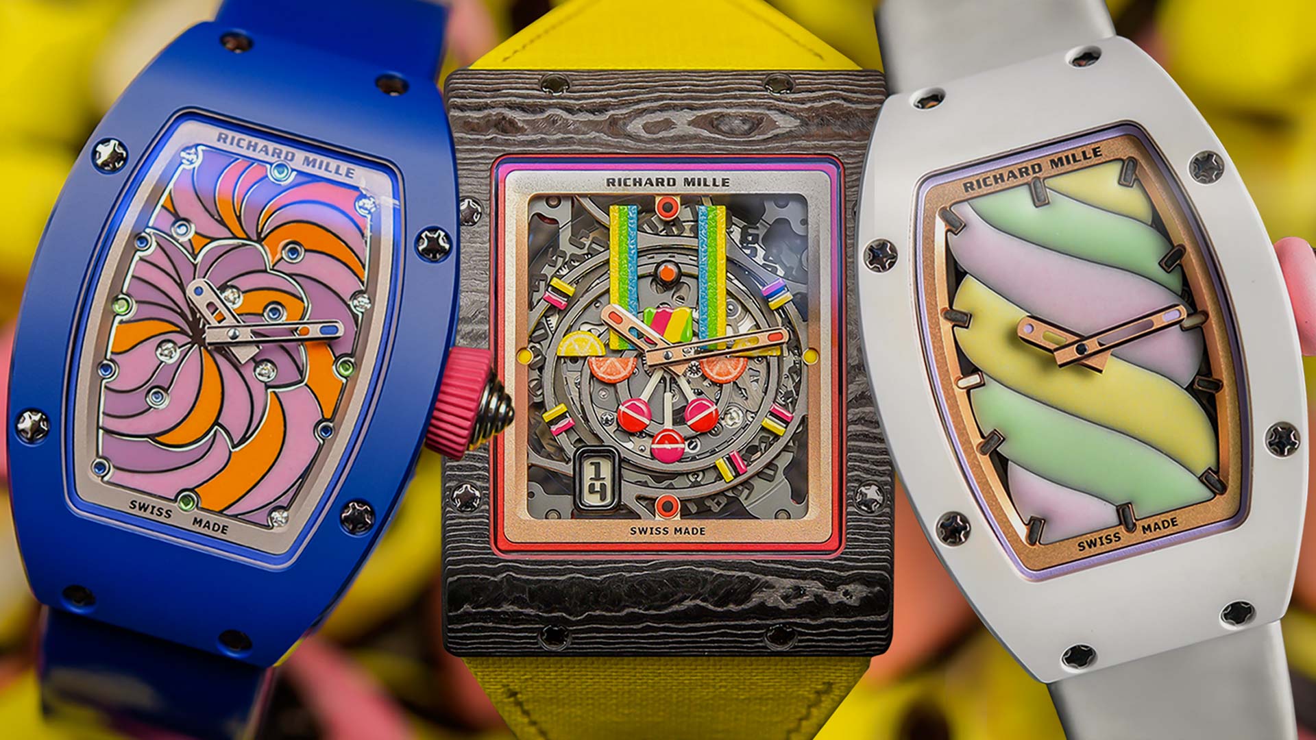 Hands-On With The Richard Mille Bonbon Collection RM 07-03 Cupcake, RM 07-03 Marshmallow, And RM 16-01 Fraise Watches