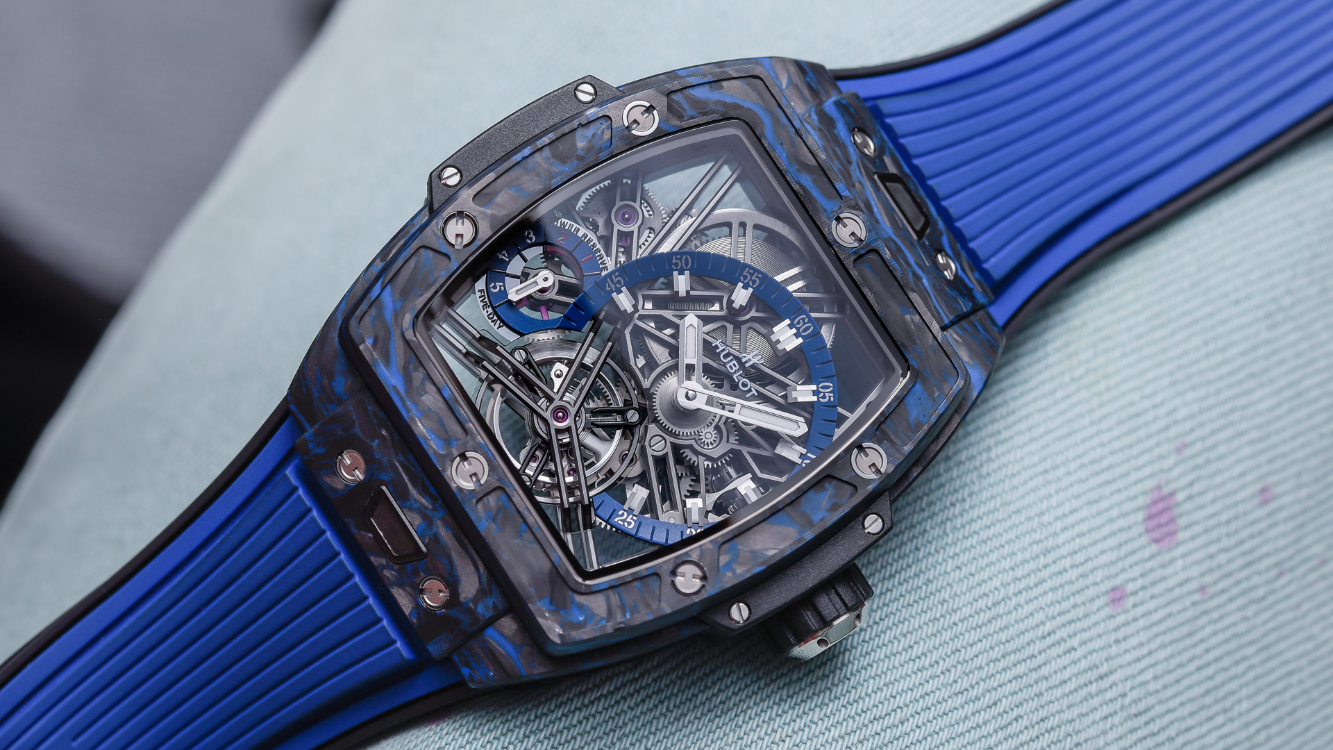 Hublot Spirit Of Big Carbon Black & Blue Watches | aBlogtoWatch