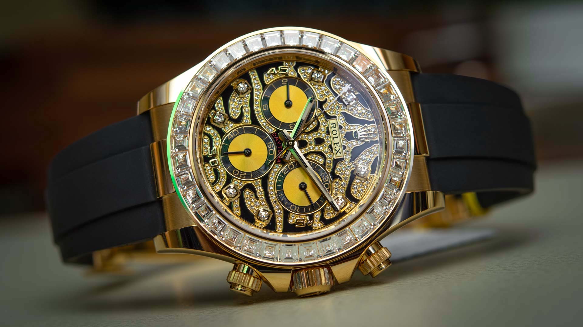 Hands-On: Rolex Daytona 116588TBR ‘Eye Of The Tiger’ Or ‘Rorschach Test’ Diamond Set Watch