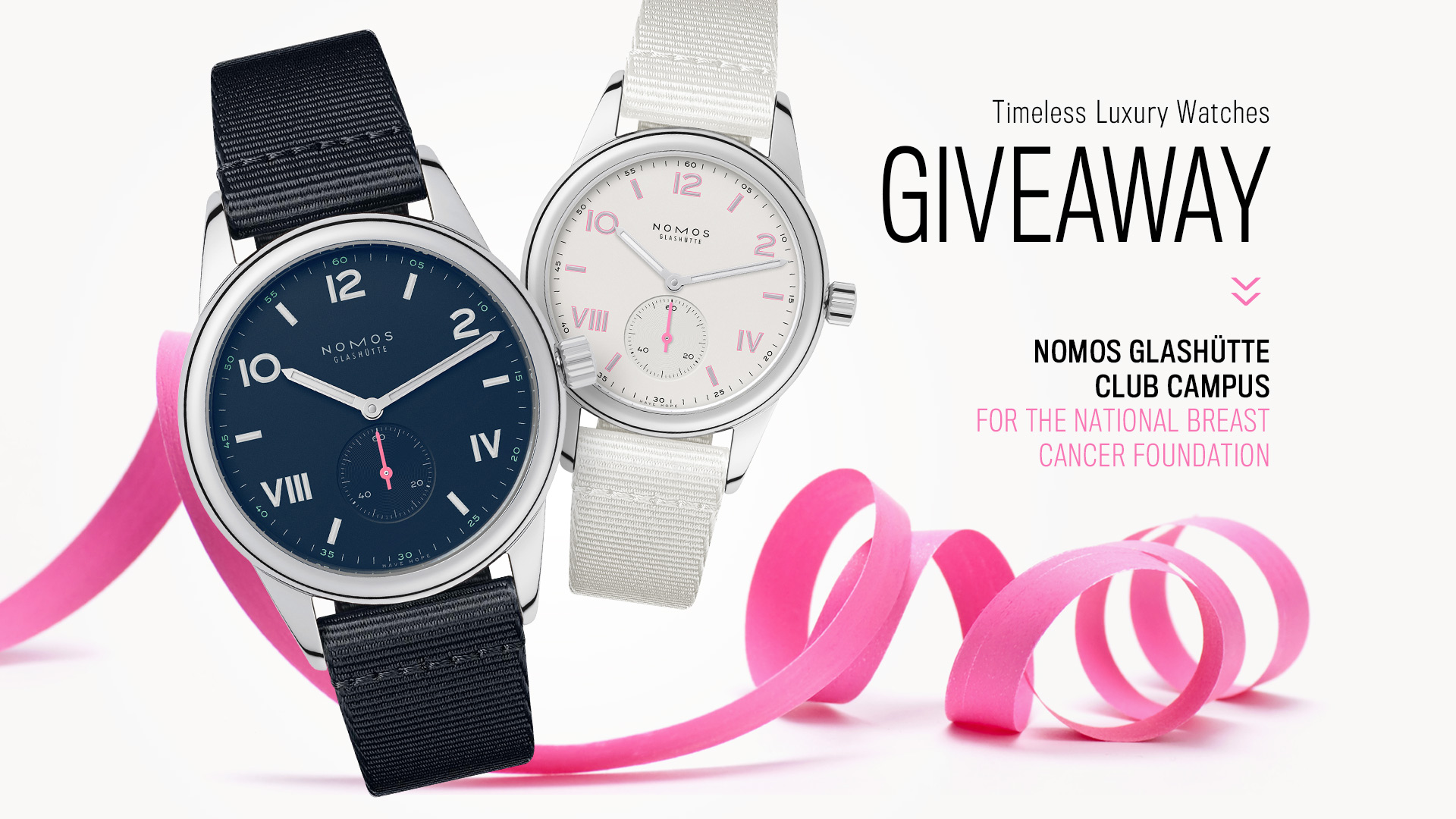 Winner Announced: Timeless Luxury Watches NBCF Nomos Club Campus His & Hers Pair