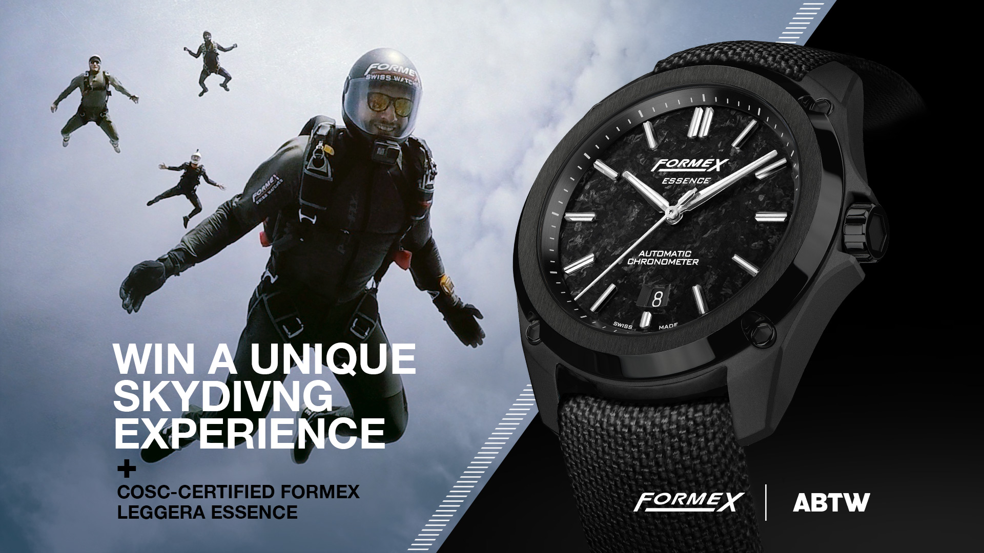 GIVEAWAY: Go Skydiving With Your New Formex Essence Leggera Chronometer Watch