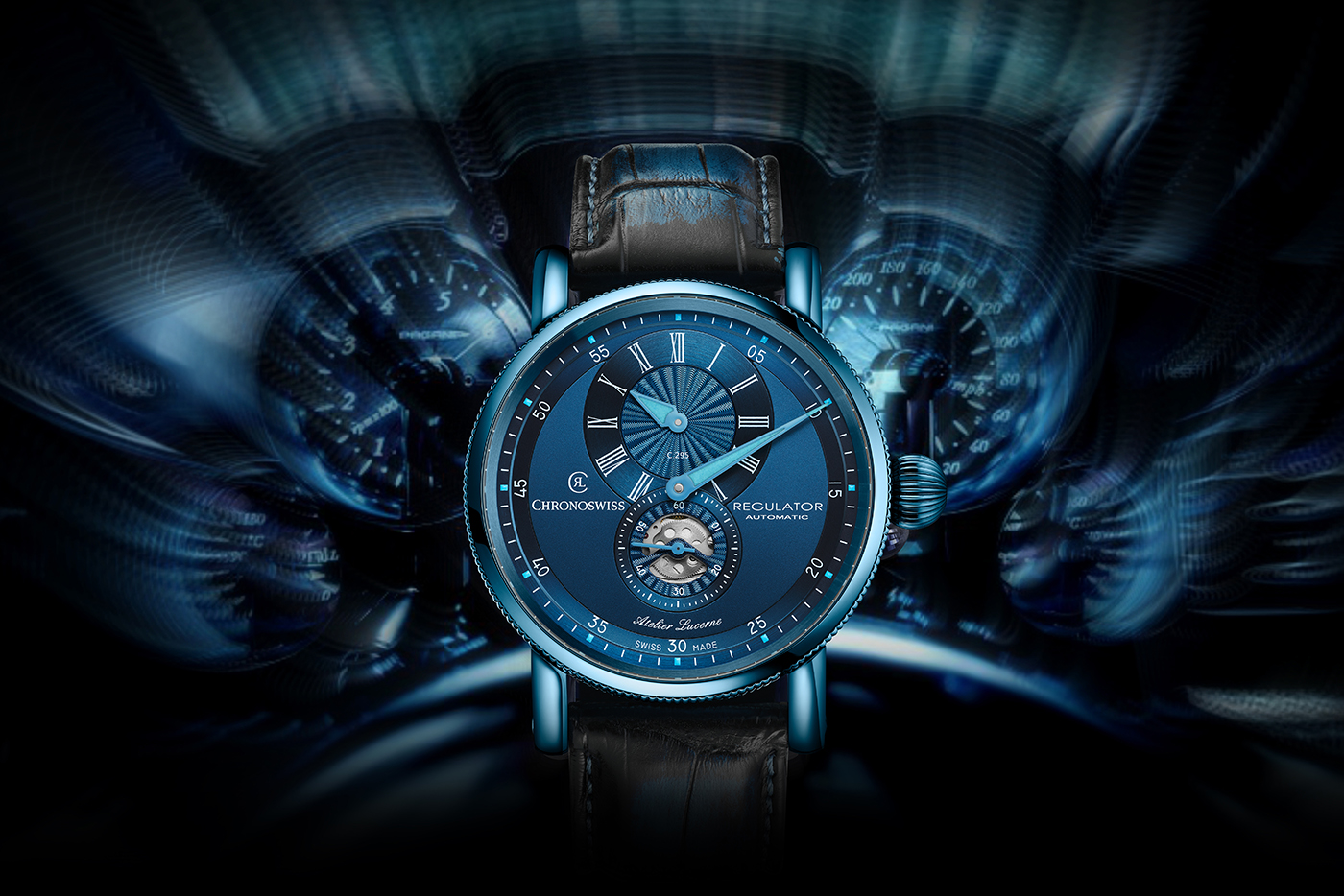 Chronoswiss Debuts New All-Blue Regulator Classic Blue Steel Watch