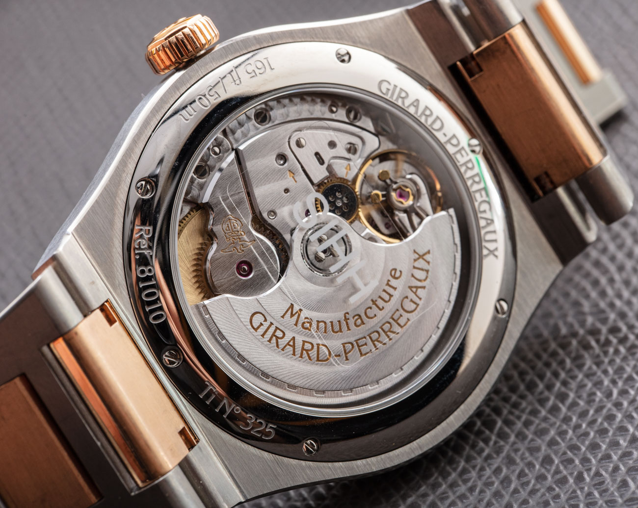 Girard-Perregaux Laureato 42 MM Titanium & Pink Gold Watch Review Wrist Time Reviews 