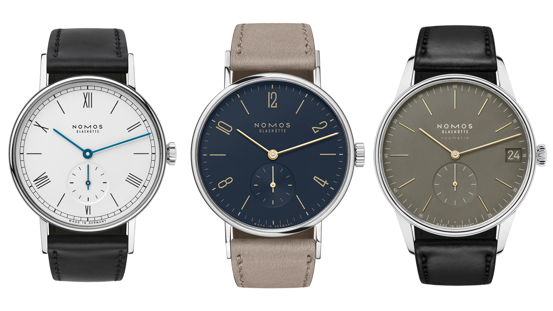NOMOS Glashütte Brings Variety To Bauhaus Dress Watches With The Tangente Midnight Blue, Orion Olive Gold, And Ludwig Reference 201