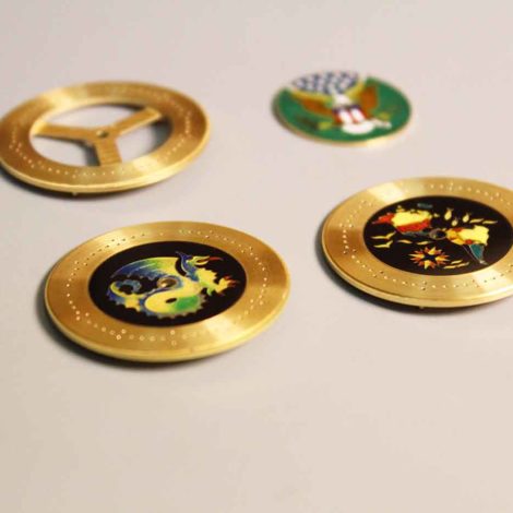 The making of Ematelier's enamel Rolex dials.