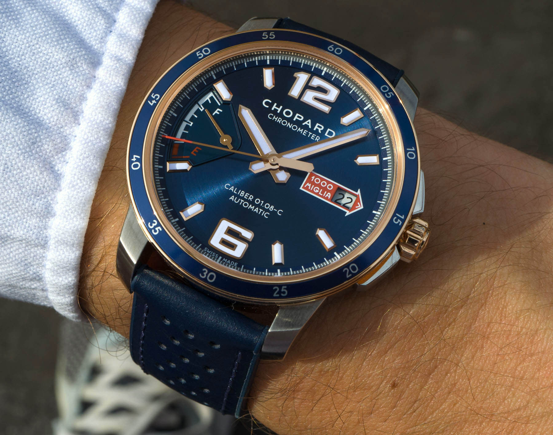 Watch Review: Chopard Mille Miglia GTS Azzurro Power Control Wrist Time Reviews 