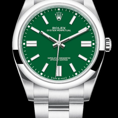 rolex oyster perpetual green dial