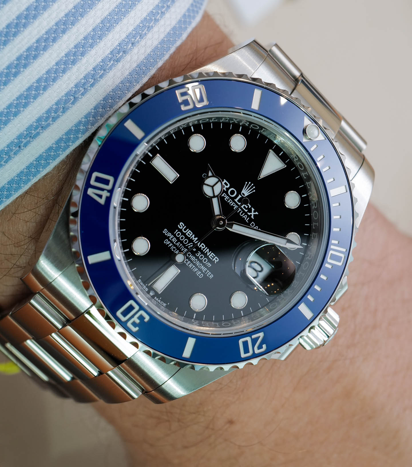 rolex submariner blue and silver