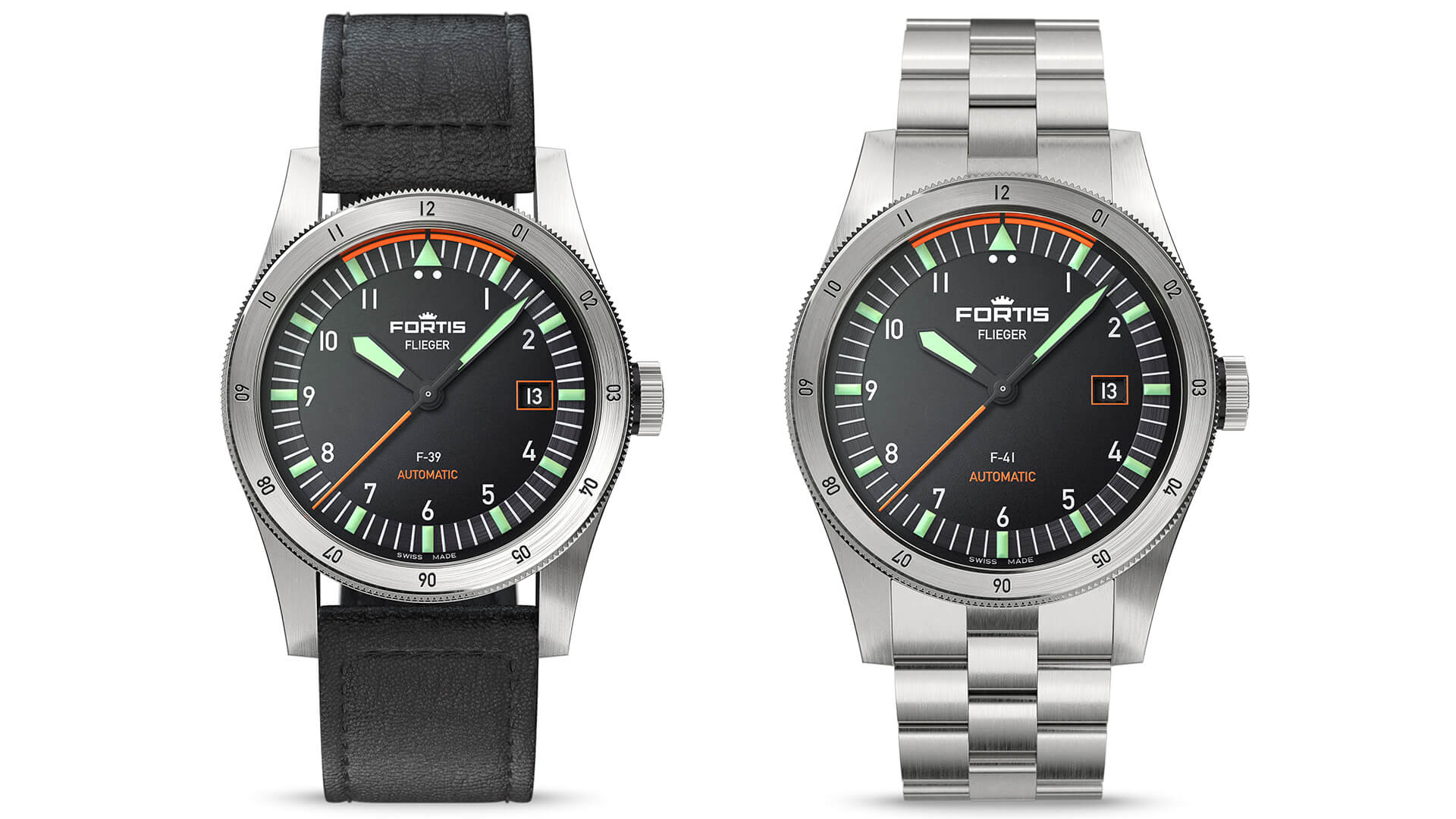 Fortis Unveils Flieger F-39 And F-41 Pilot Watch Models