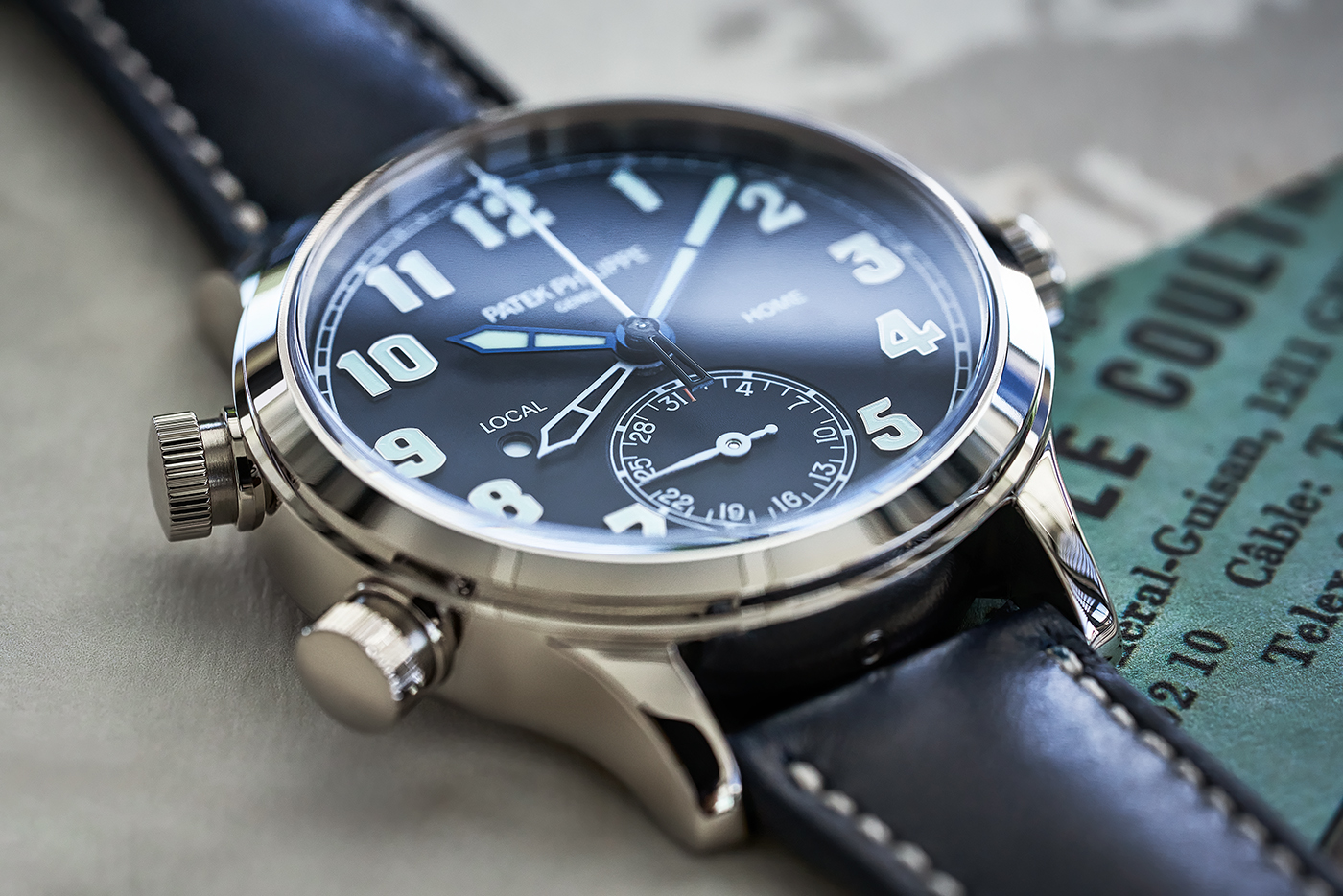 Patek Philippe Debuts Midsize Ref. 7234G-001 Calatrava Pilot Travel Time Fake Watch In White Gold Watch Releases