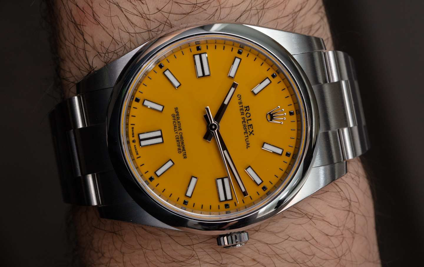 Hands-On: Rolex Oyster Perpetual 41 Red Coral Versus Yellow Dial replica Watches Hands-On 