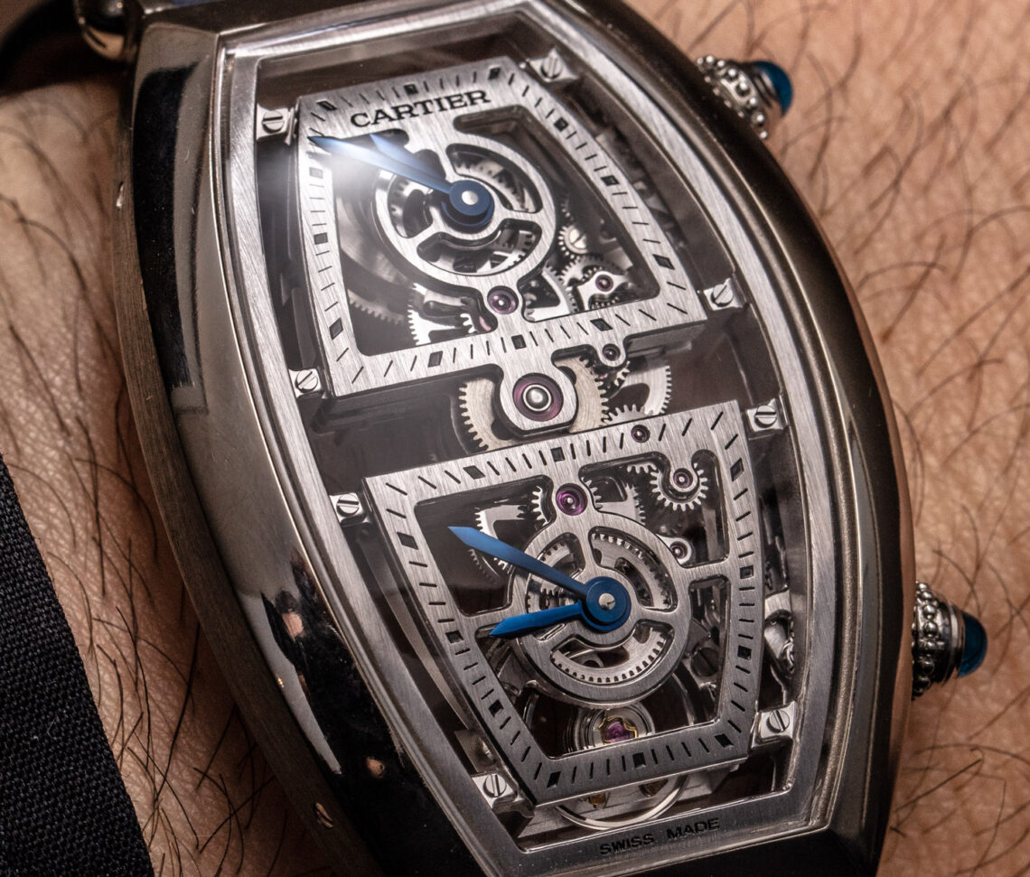 Hands-On: Cartier Prive Tonneau Skeleton XL Dual Time Watch | aBlogtoWatch