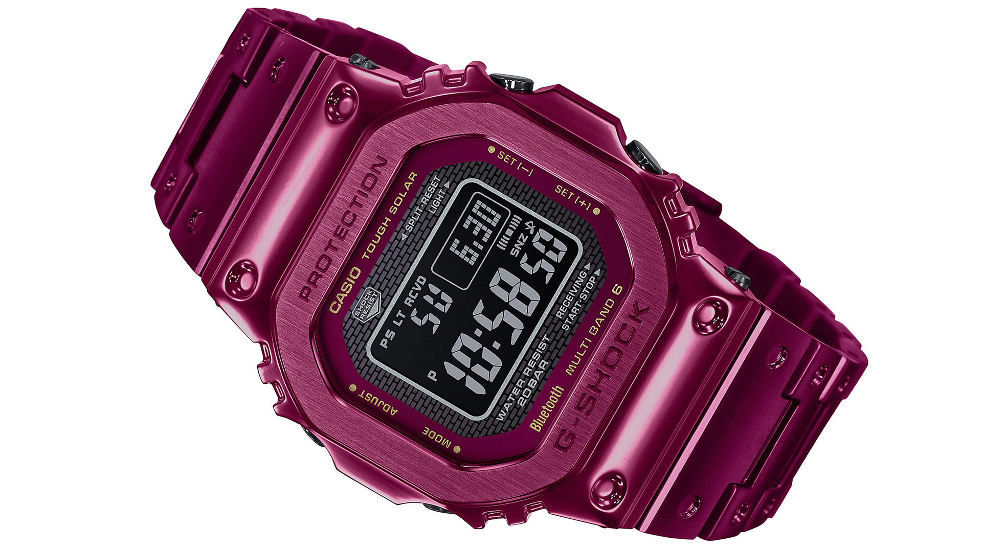 Casio Unveils G-Shock GMWB5000RD-4 In Red Stainless Steel