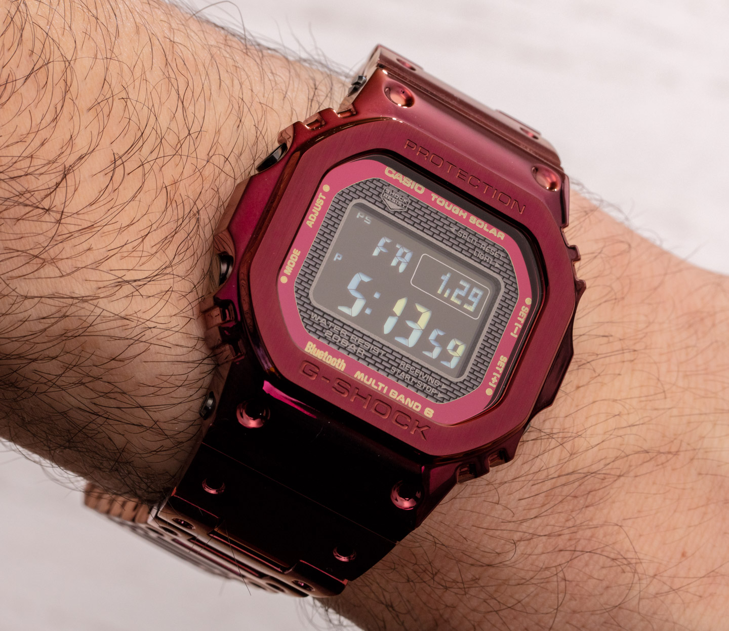 Hands-On: Casio G-Shock GMWB5000RD-4 Red Metal Watch | aBlogtoWatch