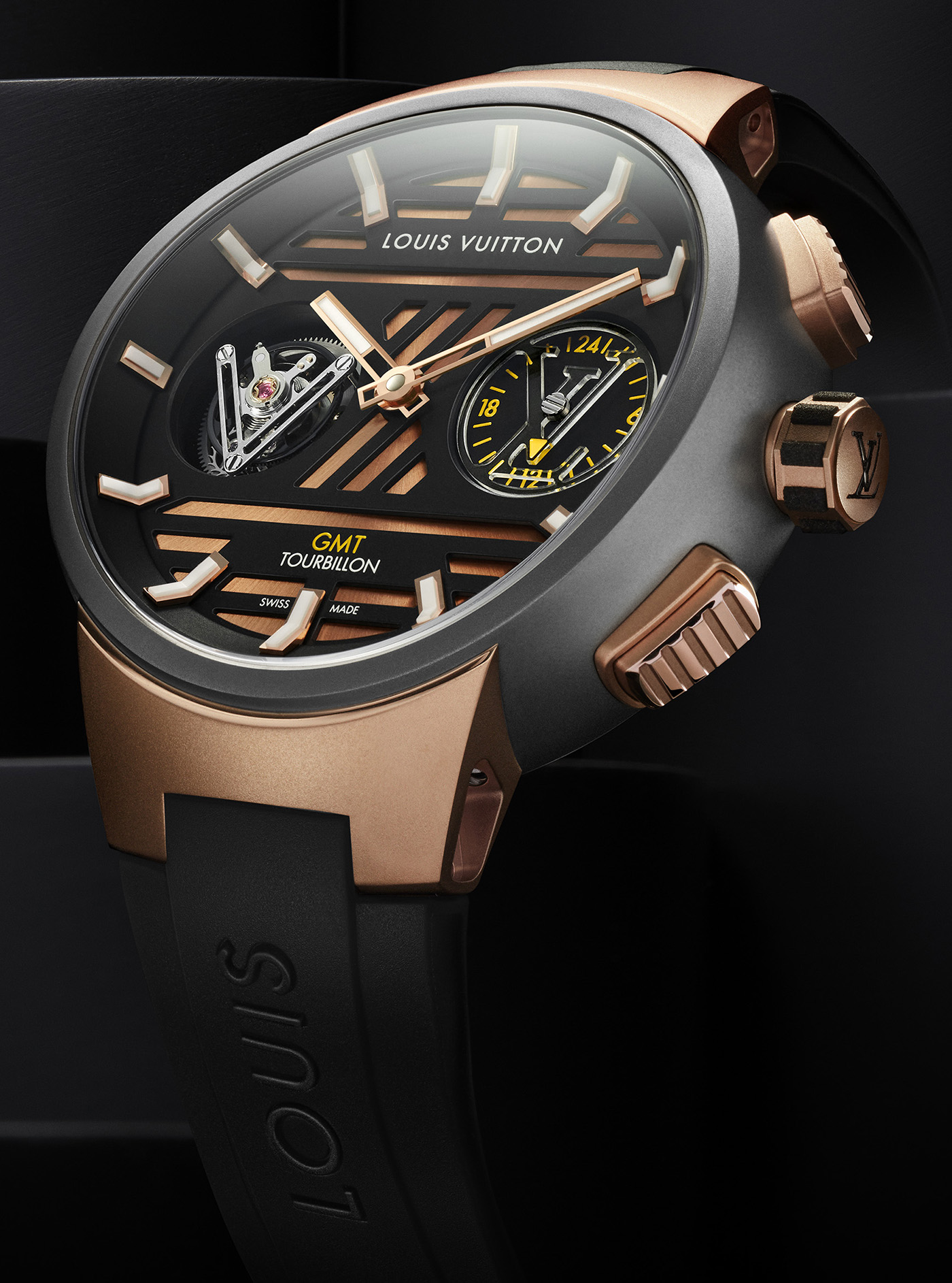 Louis Vuitton Unveils Tambour GMT Flying Tourbillon Watch Series aBlogtoWatch