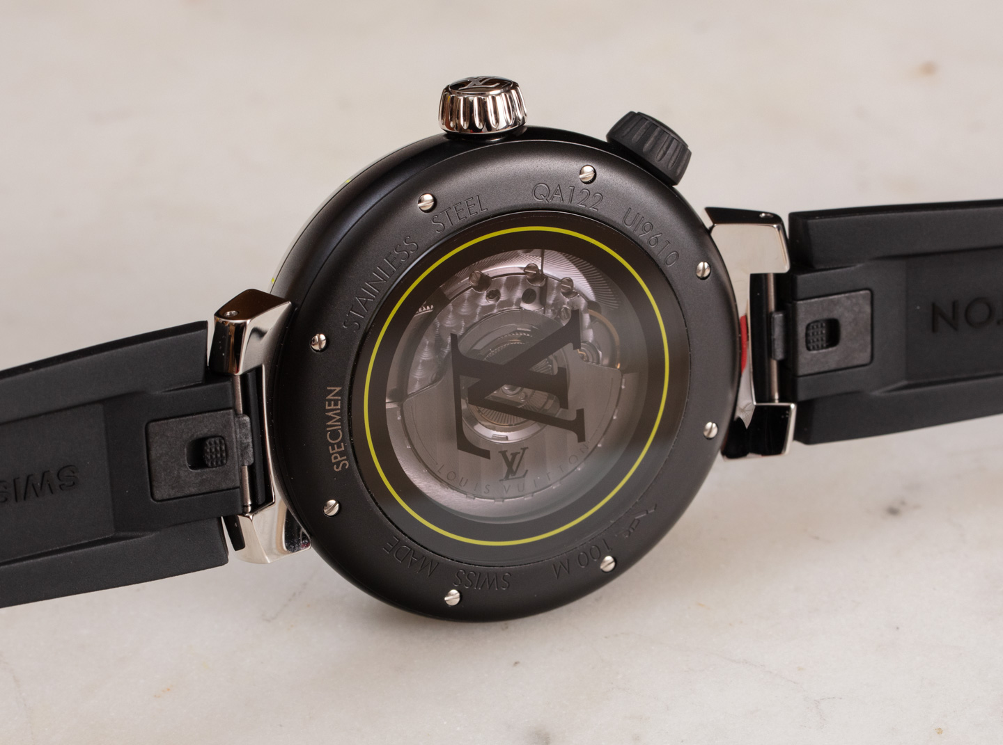 Louis Vuitton Tambour Street Diver Chronograph, automatic, 46mm, Steel Blue