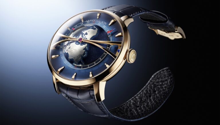 The Arnold & Son Globetrotter Watch Now In Red Gold